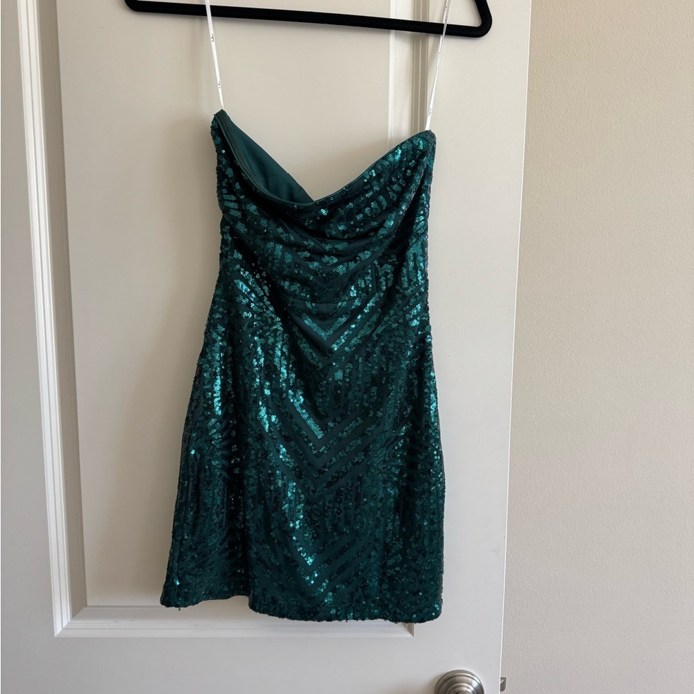Lulu's Teal Sequin Dress